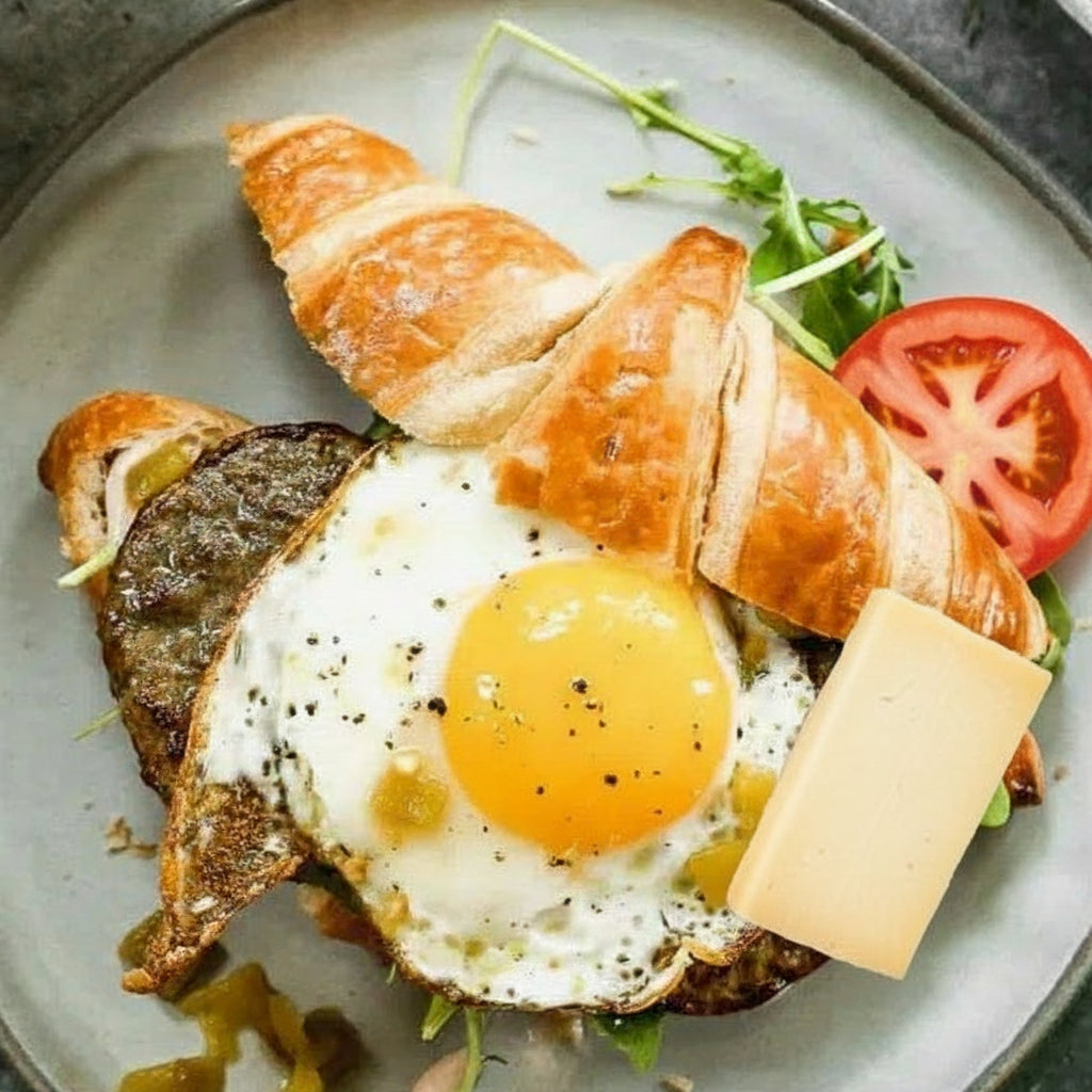 SANDWICH LE MATINAL | CROISSANT/OEUF/SAUCISSE/FROMAGE/TOMATE/LAITUE