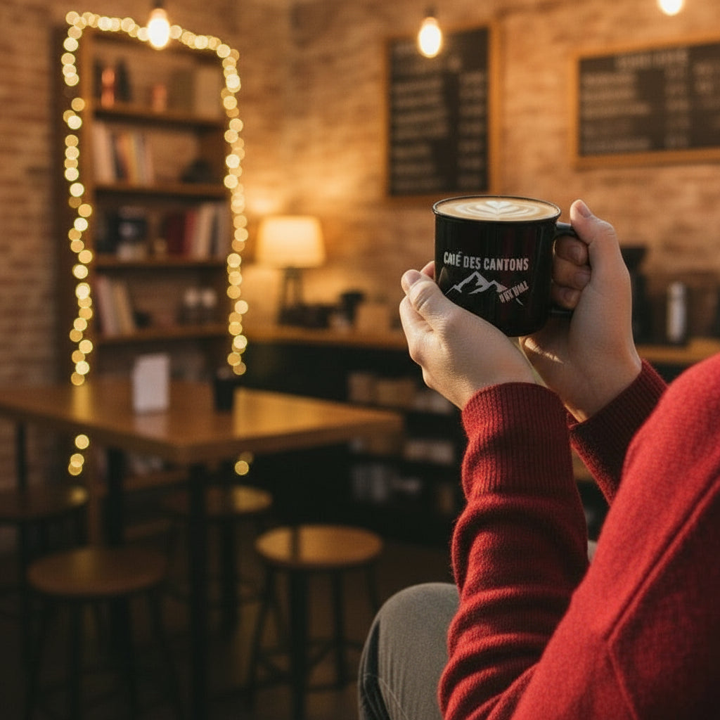 MERCH CAFÉ DES CANTONS | TASSE EN CÉRAMIQUE "FEU DE CAMP" 444 ML