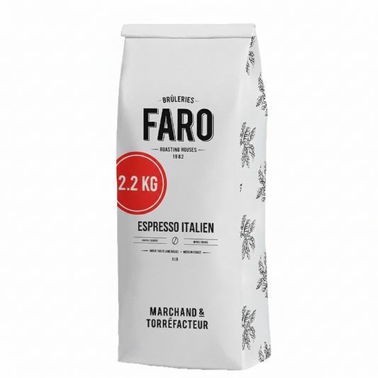 CAFÉ ESPRESSO ITALIEN FARO | GRAINS | ÉQUITABLE +CASHER | 2.2 KG