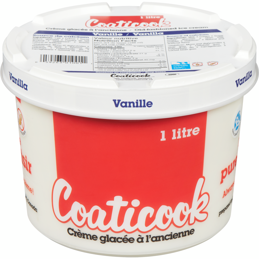 CRÈME GLACÉE COATICOOK | 1 LITRE | VANILLE