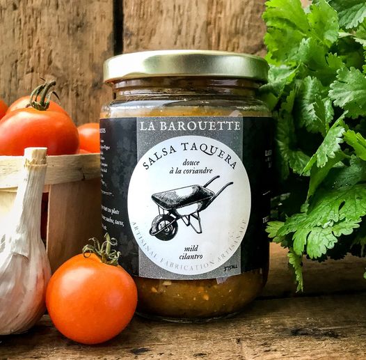 SALSA TAQUERA DOUCE À LA CORIANDRE | FERME LA BAROUETTE | 575 ML
