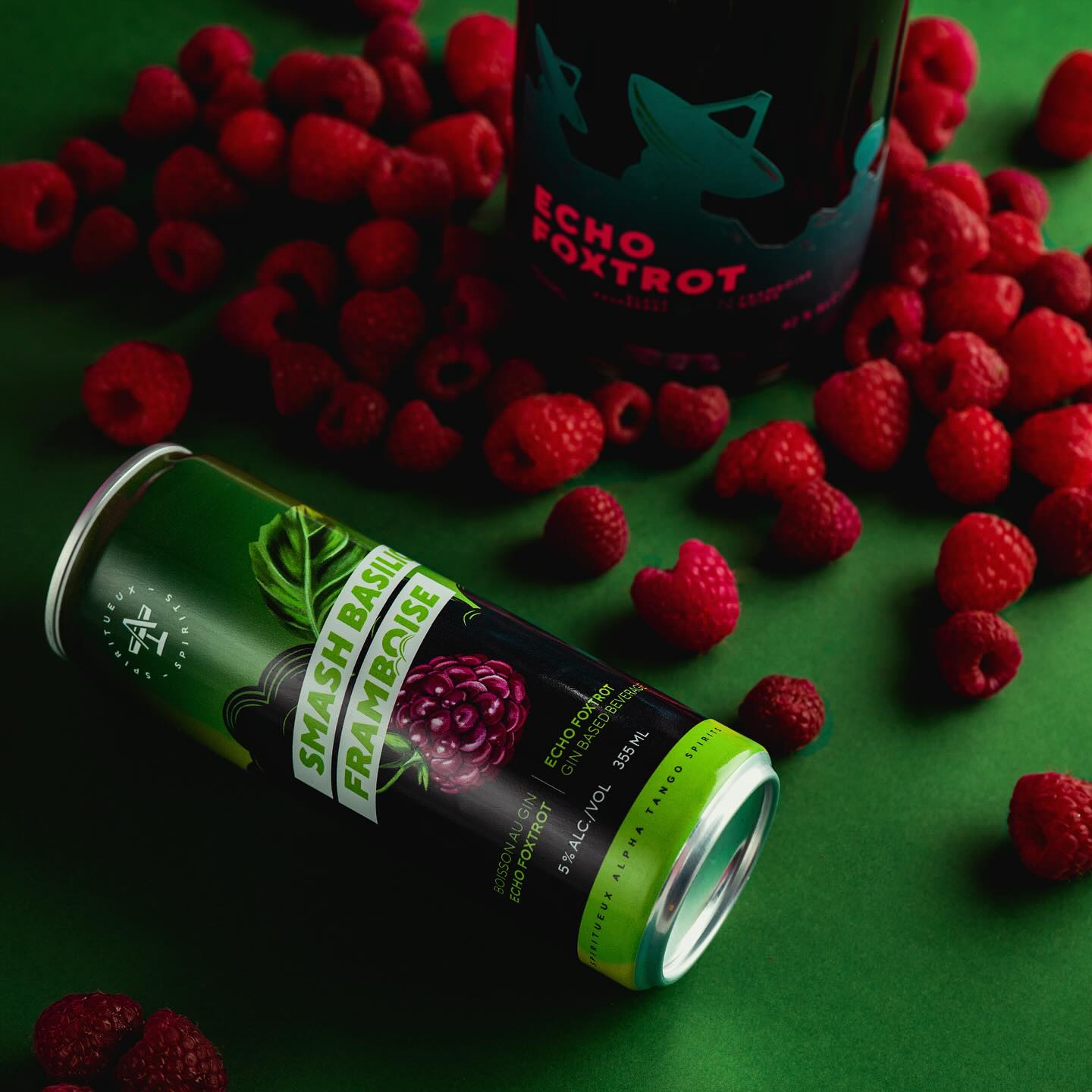 COCKTAILS ALCOOLISÉS | ECHO FOXTROT SMASH BASILIC +FRAMBOISE  | 355 ML