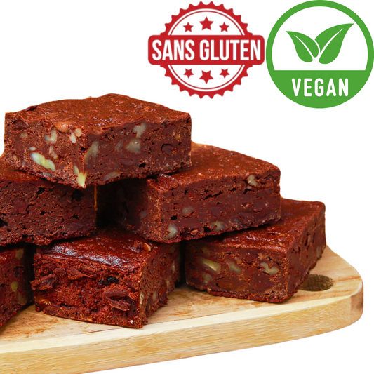 BROWNIE TRIPLE CHOCOLAT +NOIX | VEGAN +SANS GLUTEN