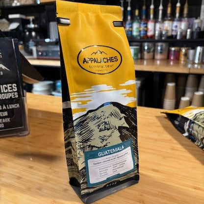 CAFÉ EN GRAINS APPALACHES | GUATEMALA HUEHUETENANGO | ÉCO RESPONSABLE | 340 GR