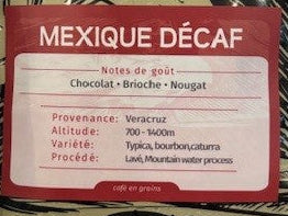 CAFÉ EN GRAINS APPALACHES | DÉCAFÉINÉ MEXIQUE | 340 GR
