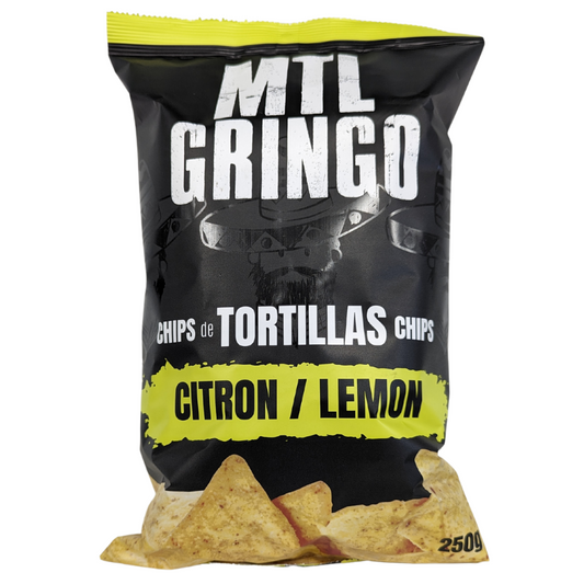 CROUSTILLES ARTISANALES DE TORTILLAS DE MAIS | CITRON | MTL GRINGO