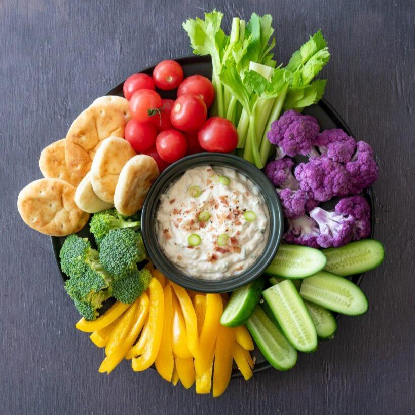 PLATEAU DE CRUDITÉS +TREMPETTE | VÉGÉTARIEN (OPTION VEGAN) | 6 PERSONNES ET+