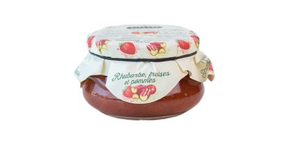 CONFITURE DE FRAISE +RHUBARBE +POMMES