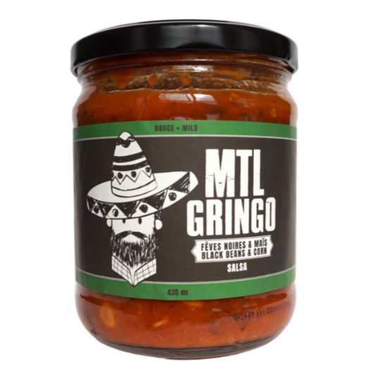 SALSA HARICOTS NOIRS +MAÏS | MOYENNE | MTL GRINGO | 435 ML