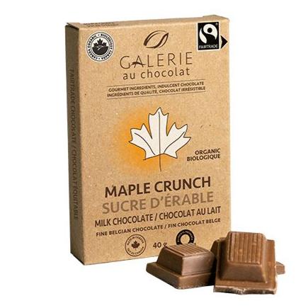 BARRE DE CHOCOLAT AU LAIT 36% | SUCRE D'ÉRABLE | BIO +ÉQUITABLE +SANS GLUTEN | 40 GR