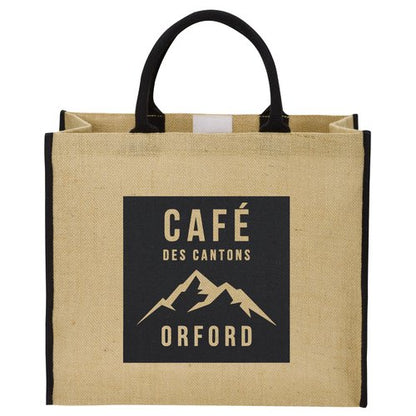 MERCH CAFÉ DES CANTONS | GRAND SAC FOURRE-TOUT EN JUTE (16" x 14" x 7.5")