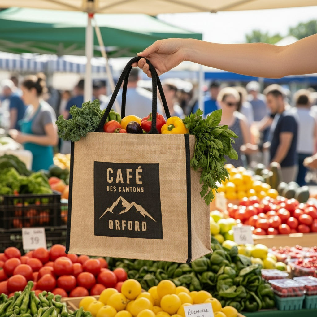 MERCH CAFÉ DES CANTONS | GRAND SAC FOURRE-TOUT EN JUTE