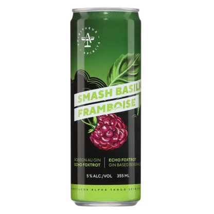 COCKTAILS ALCOOLISÉS | ECHO FOXTROT SMASH BASILIC +FRAMBOISE  | 355 ML