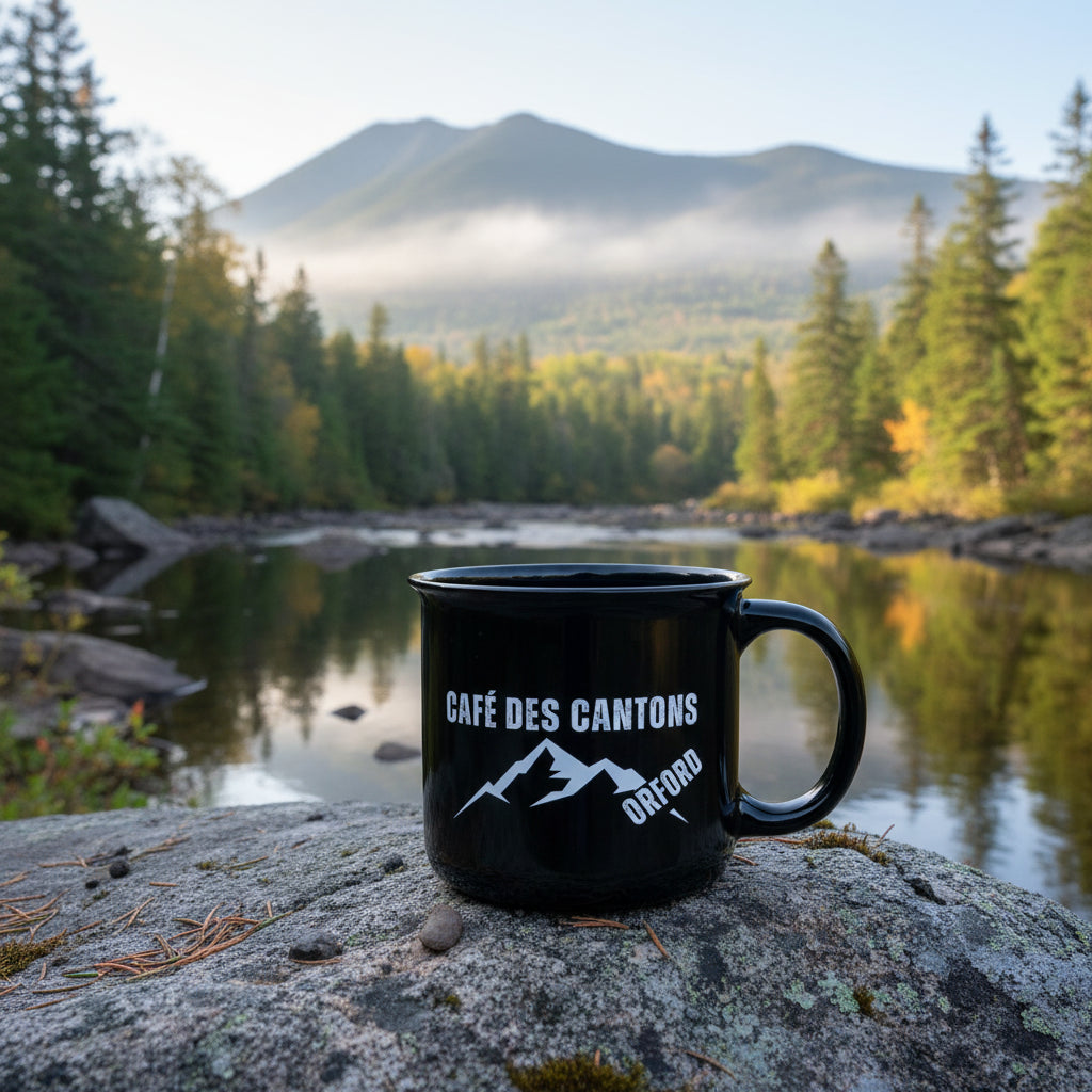 MERCH CAFÉ DES CANTONS | TASSE EN CÉRAMIQUE "FEU DE CAMP" 444 ML